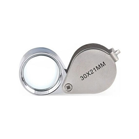 Büro Ev Ofis Tamirci Hediyesi için 30X21MM Çelik Kaplı Büyüteç  Lüp Tipi Cep Büyüteci