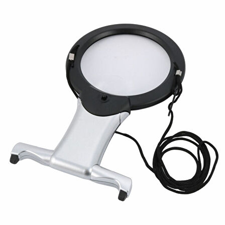 Büro Ev Ofis Hobi Atölyesi için 6X Led Eller Serbest Büyüteç Boyuna Asılır Dikiş Nakış Büyüteci