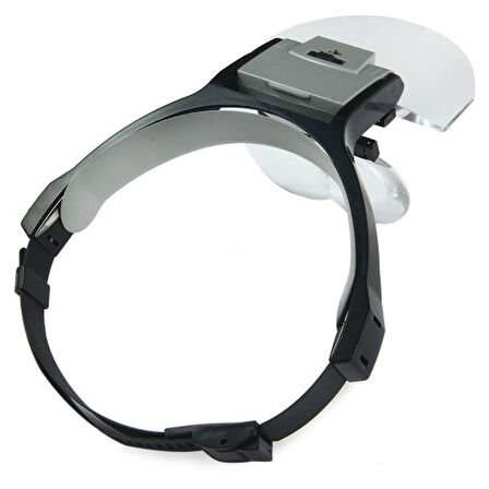 Büro Ev Ofis için 5LENS  Takmalı Led Işıklı Büyüteç Şapka Tip Eller Serbest Çalışma Büyüteci