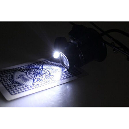 Büro Ev Ofis Hediyesi için 20X Büyütür 16MM Optik Büyüteç Led Işıklı Gözlük Tek Göz Büyüteci