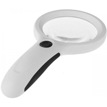 Büro Ev Ofis için 3X Büyütür 60MM Lens Pilli Led Işıklı Büyüteç Okuma Takı Kontrol El Büyüteci