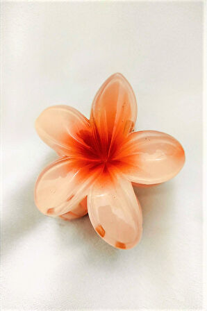 Büro Ev Ofis Kadını için Hediyelik Ten Lotus Çiçek Parlak Akrilik Mandal Saç Tokası