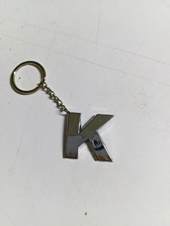 Büro Ev Ofis Hediyesi için K-HARF Plastik Krom Kaplama Plastik Çanta Süsü Anahtarlık