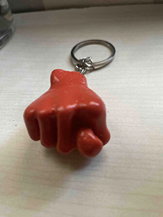 Büro Ev Ofis Hediyesi için Kiremit Renk Sevimli Muzip Nah Espirili Anahtarlık