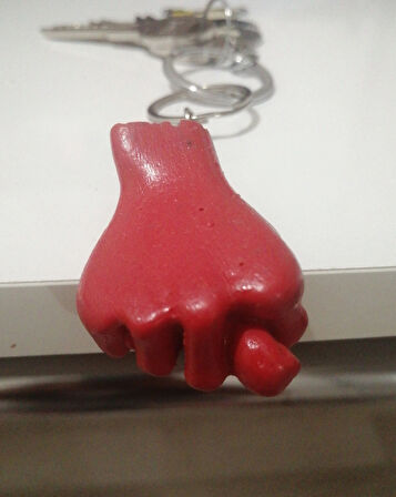 Büro Ev Ofis Hediyesi için Kiremit Renk Sevimli Muzip Nah Espirili Anahtarlık