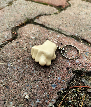 Büro Ev Ofis Hediyesi için Ten Rengi Sevimli Muzip Nah Espirili Anahtarlık