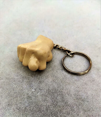 Büro Ev Ofis Hediyesi için Ten Rengi Sevimli Muzip Nah Espirili Anahtarlık