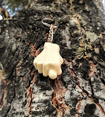 Büro Ev Ofis Hediyesi için Ten Rengi Sevimli Muzip Nah Espirili Anahtarlık