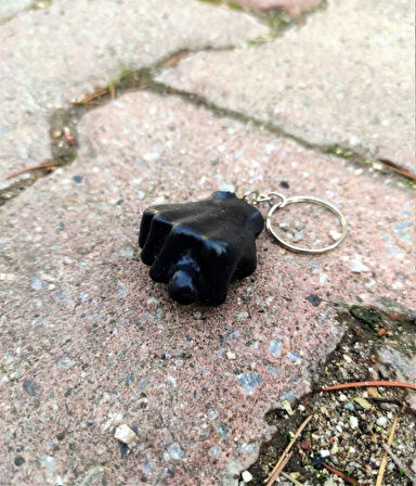 Büro Ev Ofis Hediyesi için Siyah Sevimli Muzip Nah Espirili Anahtarlık