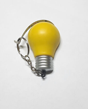 Büro Ev Ofis Hediyesi için Ampul Figürlü Metreli Model Anahtarlık