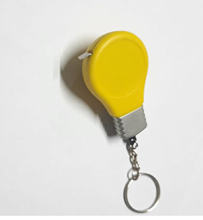 Büro Ev Ofis Hediyesi için Ampul Figürlü Metreli Model Anahtarlık