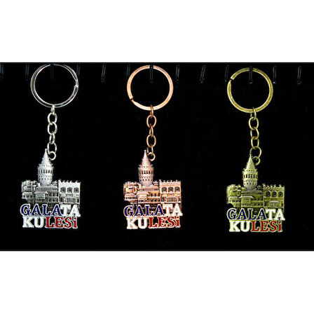 Büro Ev Ofis Hediyesi için İstanbul Hatırası Metal Tasarım Galata Kulesi Anahtarlık