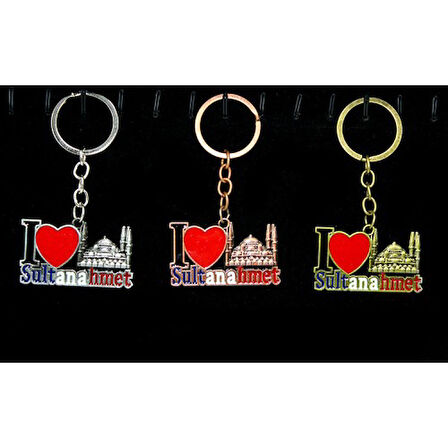 Büro Ev Ofis Hediyesi için İstanbul Hatırası Metal Sultanahmet Aşkı Anahtarlık