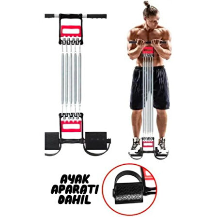 Büro Ev Ofis Yazlık Spor Egzersizi için 3 Fonksiyon El Ayak Göğüs Fitness Yayı