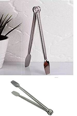 Büro Ev Ofis Piknik Keyfi için 27CM Paslanmaz Mangal Barbekü Maşası
