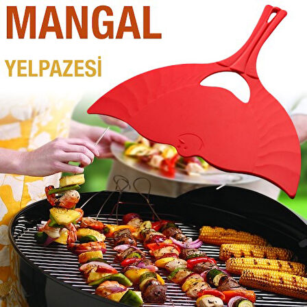 Büro Ev Ofis Piknik Keyfi için Ateş Yelleyici Mangal Yelpazesi