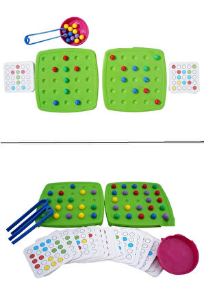 Büro Ev Ofis Oyuncak Hediyesi için Eğitici Mini Boncuklar Dizme Kutu Aktivite Oyunu