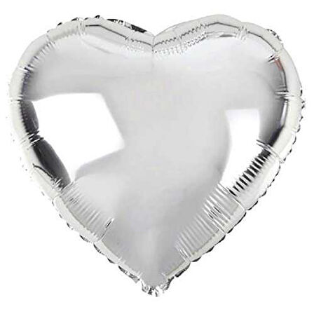 Büro Ev Ofis Etkinik Balonları için 10ADET 45CM Silver Kalp Folyo Balon Seti