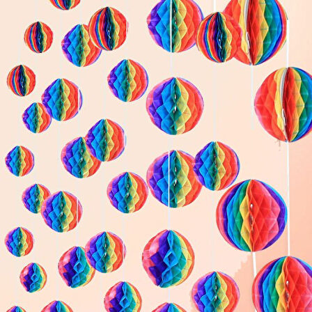 Büro Ev Ofis Etkinik Süsleri için Tekli 30CM Rengarenk Kağıt Süs Fener