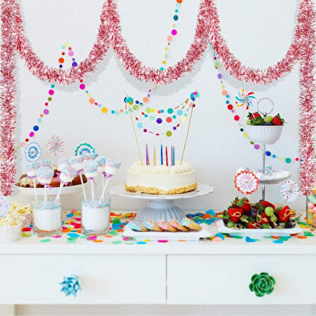 Büro Ev Ofis Etkinik Süsleri için 2MT Parti Simli Parti Süsü