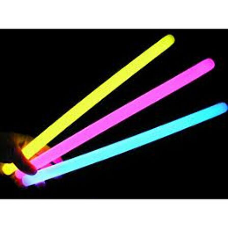 Büro Ev Ofis Etkinik Süsleri için Tekli 39CM Karanlıkta Parlayan Fosforlu Glow Stick Kalın Çubuk