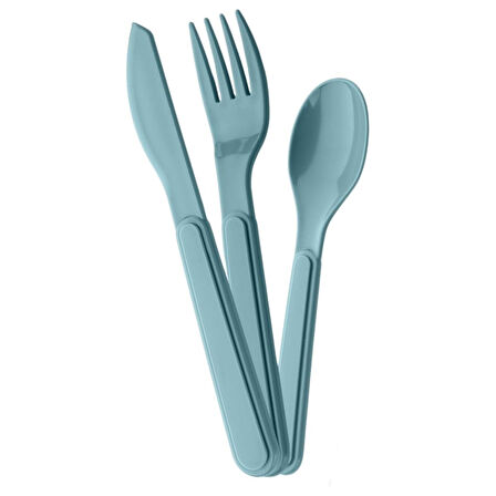 Büro Ev Ofis Etkinik Süsleri için Kutulu Plastik Piknik Tipi Çatal Kaşık Bıçak Seti