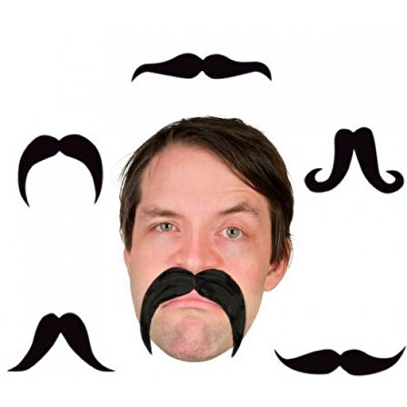 Büro Ev Ofis Etkinlik Gösteri Kostüm Bıyığı için Mustache Takma Bıyık