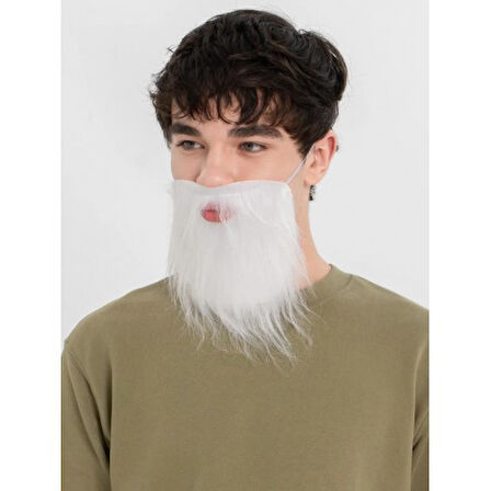 Büro Ev Ofis Etkinlik Gösteri Çocuk Kostüm Sakalı için Beyaz Kırçıllı Takma Sakal