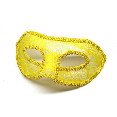 Büro Ev Ofis Etkinlik Gösteri Balo Parti Kostüm Maskesi için Sarı Dantel Tül Maske