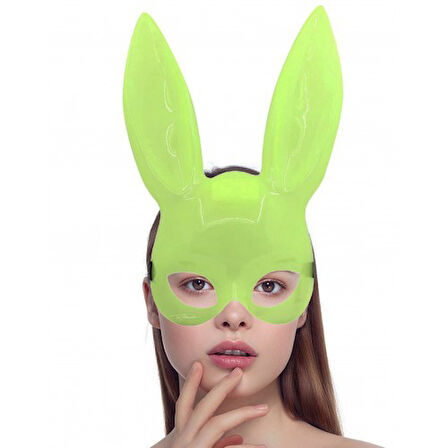 Büro Ev Ofis Gösteri Tavşan Kostümü için Karanlıkta Yanan Glow Floresan Maske