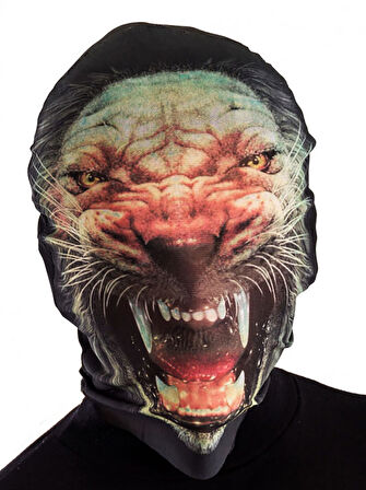 Büro Ev Ofis Etkinlik Gösteri Aslan Kostümü için Kafaya Tam Geçen Streç Maske