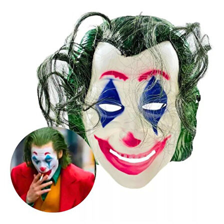 Büro Ev Ofis Etkinlik Gösteri Kostümü için Yeşil Saçlı Joaquin Phoenix Joker Maskesi