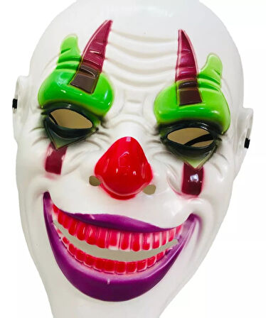 Büro Ev Ofis Gösteri Joker Kostümü için Delirten Gülüş Psikopat Palyaço Tema Maske
