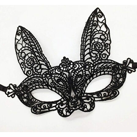 Büro Ev Ofis Etkinlik Gösteri Balo Kostümü için Siyah Dantel Kesim Maske
