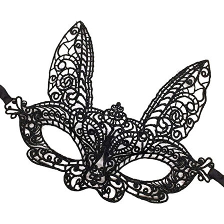 Büro Ev Ofis Etkinlik Gösteri Balo Kostümü için Siyah Dantel Kesim Maske