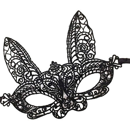 Büro Ev Ofis Etkinlik Gösteri Balo Kostümü için Siyah Dantel Kesim Maske