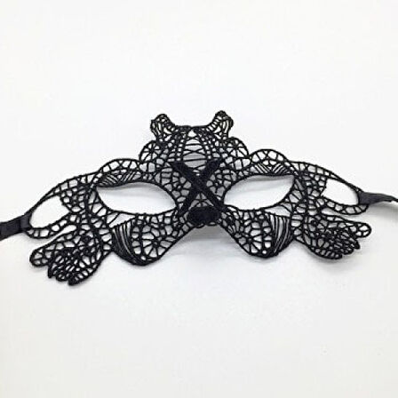 Büro Ev Ofis Etkinlik Gösteri Balo Kostümü için Siyah Dantel İşli Maske