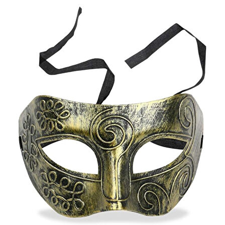 Büro Ev Ofis Gösteri Balo Kostümü için Golden Eskitme Antik Tarz Yüz Maskesi