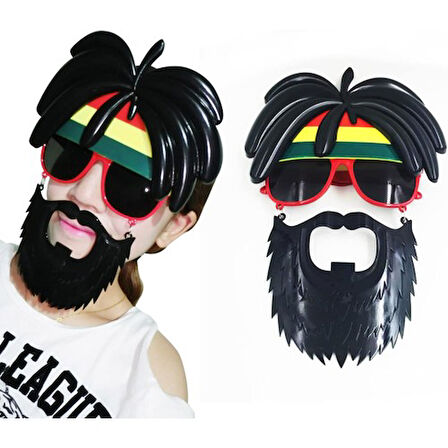 Büro Ev Ofis Etkinlik Gösteri Kostümü için Peruklu Bob Marley Parti Gözlüğü