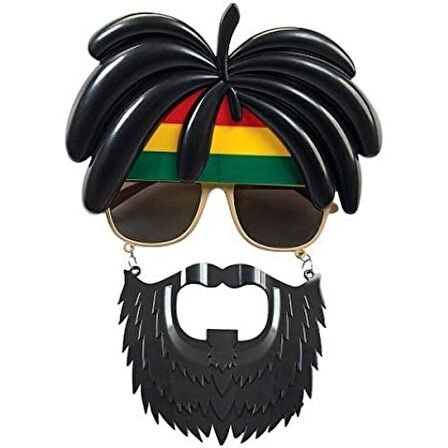 Büro Ev Ofis Etkinlik Gösteri Kostümü için Peruklu Bob Marley Parti Gözlüğü