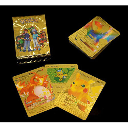 Büro Ev Ofis Etkinlik Partisi için Golden Deste Pokemon Oyun Kartı