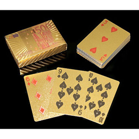 Büro Ev Ofis Etkinlik Partisi için Varaklı Euro Stil Oyun Kartı