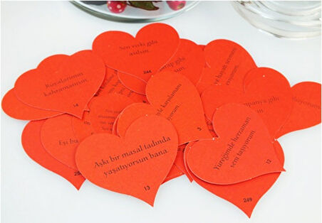 Büro Ev Ofis Etkinlik Partisi için Seni Seviyorum Mesaj Notları