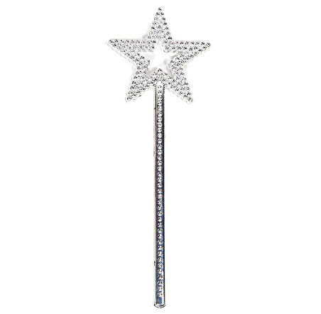 Büro Ev Ofis Gösteri Melek Kostümü için Silver Metalize Yıldız Peri Asası