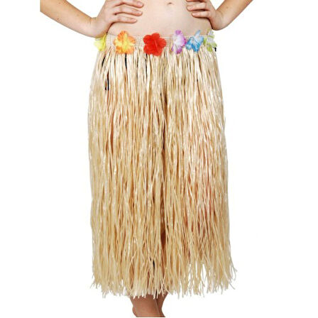Büro Ev Ofis Gösteri Hawaii Hula Kostüm Eteği için 60CM Doğal Hasır Etek