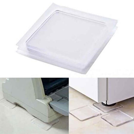 Büro Ofis İşyeri için 4ADET Silikon Şeffaf Yazıcı Fotokopi Makinesi Kaydırmaz Pedi