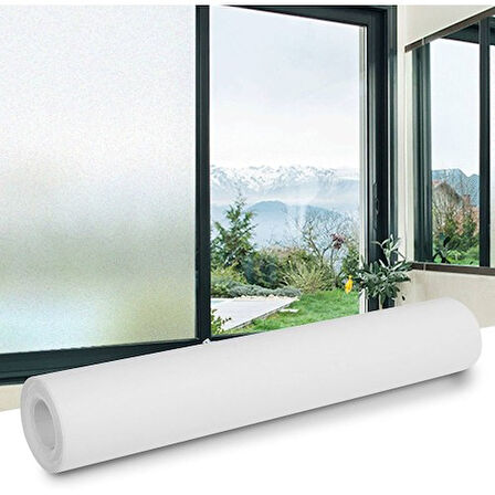 Büro Ev Ofis Yazlık için 60x500CM UV Güneş Işığı Engelleyici Buzlu Cam Filmi