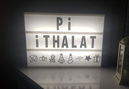 Büro Ev Ofis Hediyesi için Harflerle Işıklı Mesaj Veren Light Box Led Pano