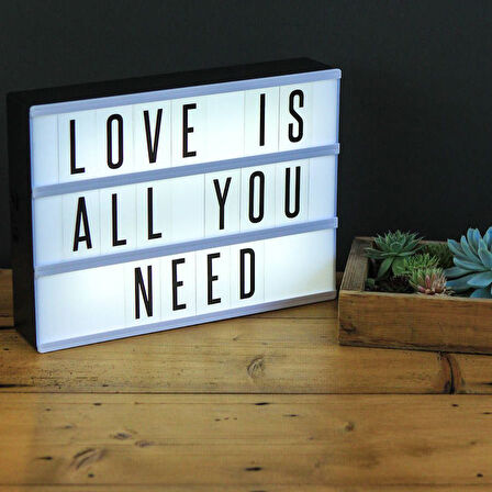 Büro Ev Ofis Hediyesi için Harflerle Işıklı Mesaj Veren Light Box Led Pano
