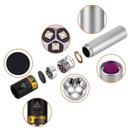 Büro Ev Ofis Hediyesi için 15W 365NM Uv Yalancı Para Kontrol Işığı